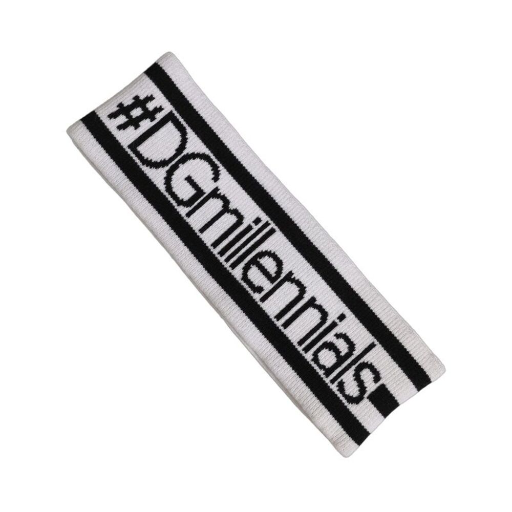 Dolce & Gabbana White Wool Knit #DGmillennials Head Band One Size Women's Hat
